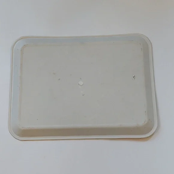 Vtg 2 Floral trays, plastic - Picture 3 of 7